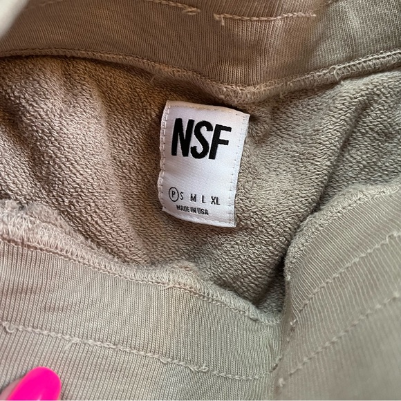 NSF light tan cargo sweatpants joggers size XS - Picture 6 of 7